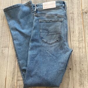 American Eagle Jeans size 6S 28W Blue 90's Low Rise Stretch Skinny Kick Bootcut